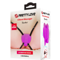 Pretty Love Strap On Clitoral Massager Purple